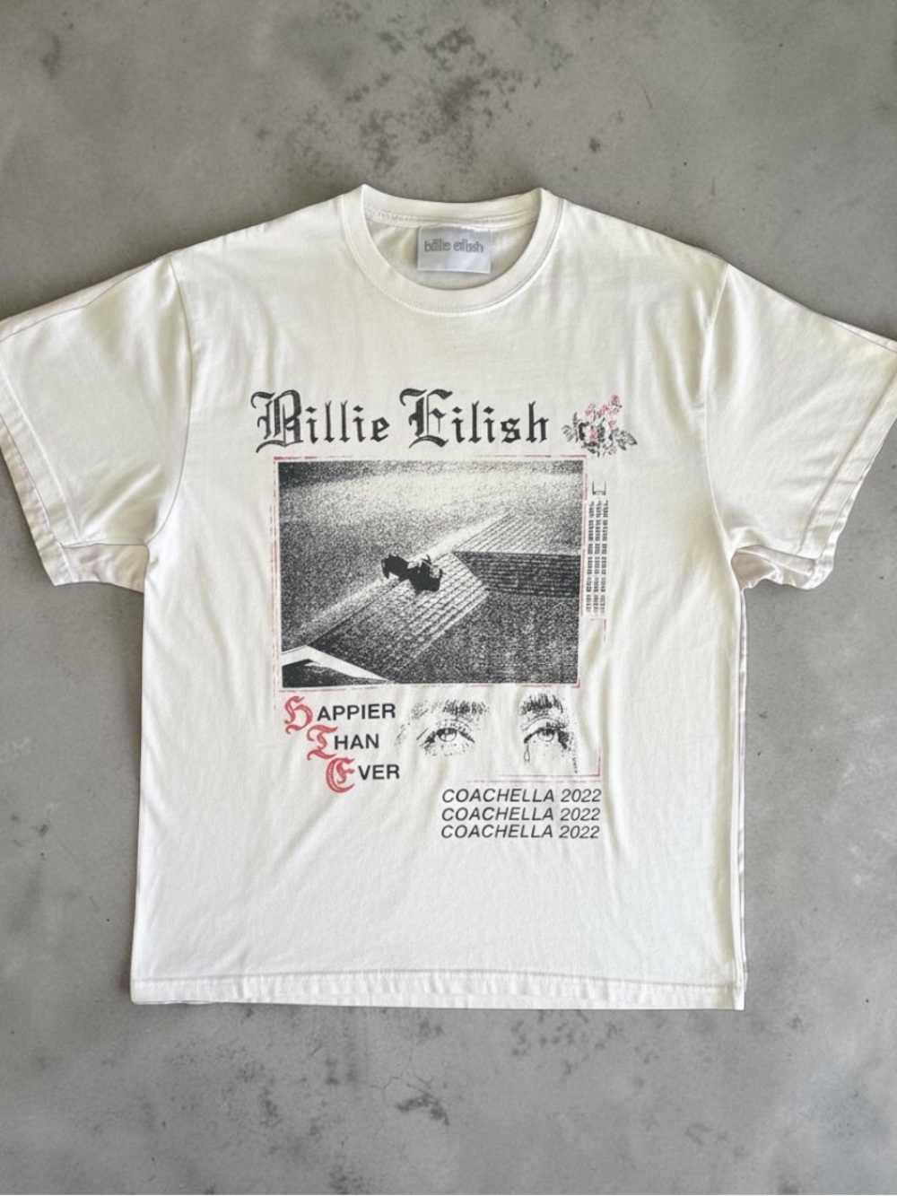 Billie Eilish Coachella T Shirt 2022 Authentic Tour Merch USA Mens Medium Tee